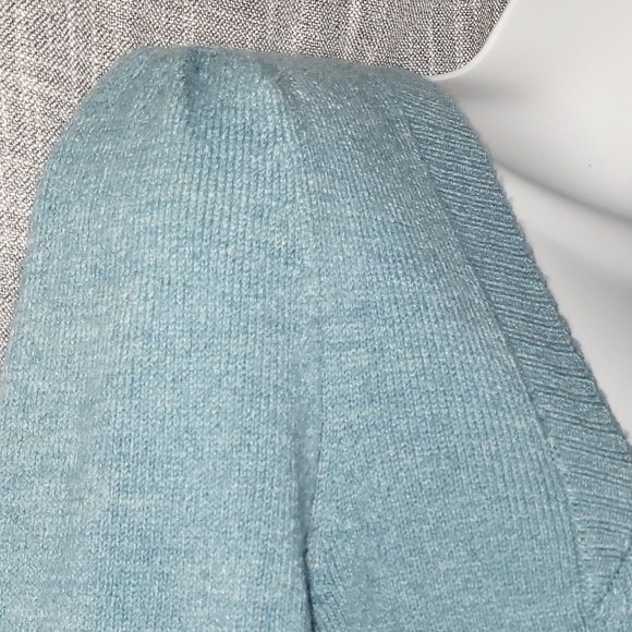 Super Soft Rickis Sz M teal square neckline sweater - Picture 6 of 6